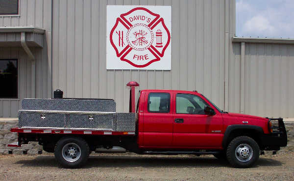 C5 Fire Dept., Texas, Flatbed Brush Truck, Right Side