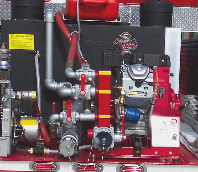 Pleasant Hill, AR, Brush Truck, Close-Up of Pump and Plumbing