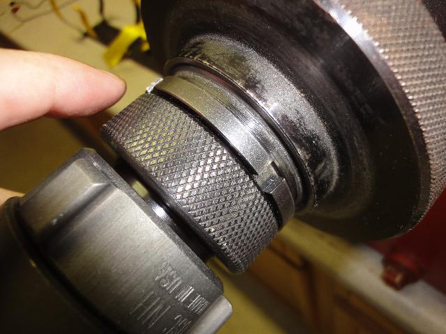 Coupling Being Held on Machine While Tool is Being Jogged
