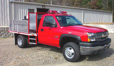 Flatbed Body with Walkway, Right Front Corner
