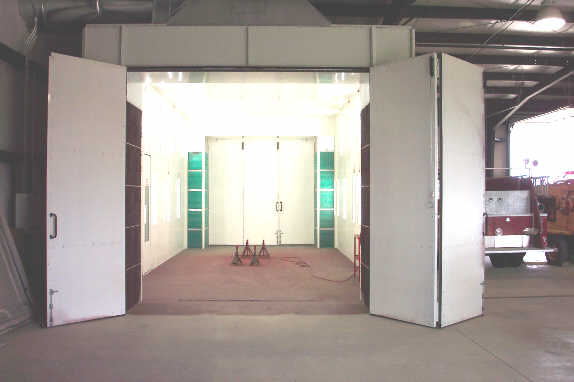Paint Booth with Doors Open