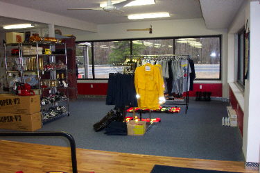 David's Fire Equipment Showroom, Discount Rack and Fire Tees