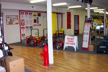 David's Fire Equipment Showroom, Signs and Fans