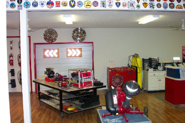 David's Fire Equipment Showroom, Rescue Tools, Air Compressor