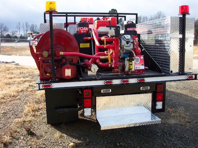 Crystal Fire Department, Arkansas, Flatbed Brush Truck, Rear View