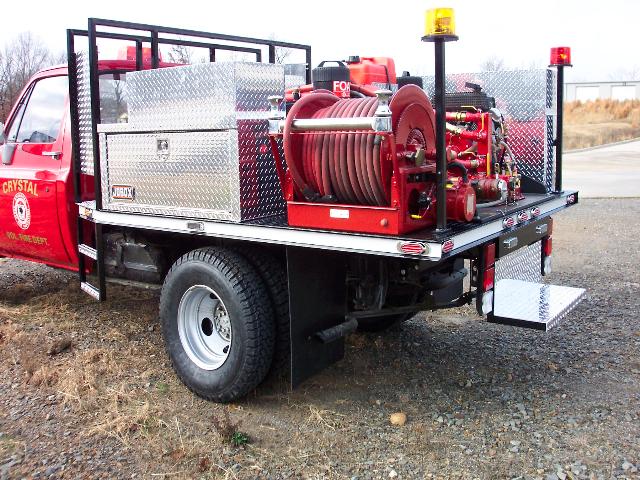 Crystal Fire Department, Arkansas, Flatbed Brush Truck, Left Rear Corner