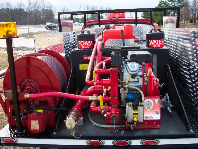 Flatbed Brush Truck with Skid Unit Installed