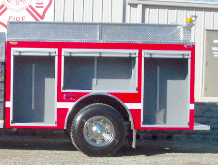 Biscoe, AR, Commercial Pumper, Left Side, Doors Open