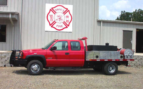 Basic Flatbed Brush Truck, Left Side