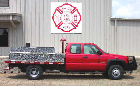 Basic Flatbed Brush Truck, Right Side