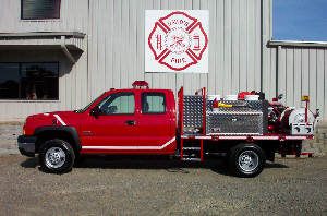 Flatbed Grass Truck Demo, Left Side